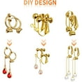 thumbnail image 5 of Clip-on Earring Findings,12 Pairs 6 Styles Earring Converters Components for Non Pierced Ears for Jewelry Making, Golden & Silver, 5 of 7