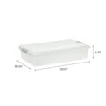 IRIS USA 40 Qt. (10 gal.) Plastic Under Bed Sliding Storage Box with