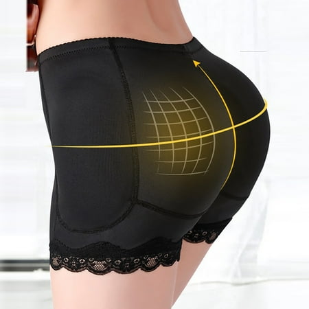 

Women Casual Corset Lifting Sponge Cushion Underwear Lace Patch Active Shorts