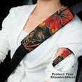 thumbnail image 2 of WYYP Red Flower Soft Comfort Car Seat Belt Pads Cover Car Interior Decor 1Pcs, 2 of 5