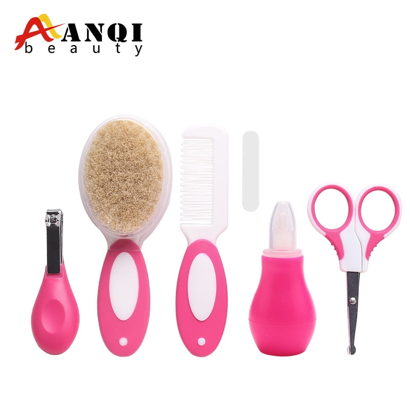 Cute 6pcs Newborn Baby Health Care Set Nail Hair Kids Grooming Brush Kit