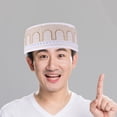 thumbnail image 4 of SHOWERORO Multi Color Embroidered Adjustable Bandana Cap for Men's Lightweight Polyester Cotton Ideal for Prayer and Festivals, 4 of 6