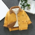 thumbnail image 3 of AherBiu Toddler Boys Clothes Corduroy Fleece Lined Winter Jackets for Little Boy Button Down Lapel Coats, 3 of 6