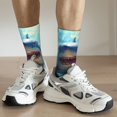 thumbnail image 6 of Vsdgher Colorful Underwater Shark Crew Socks for Men & Women, Breathable Casual Athletic Ankle Socks, 6 of 6