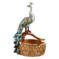 thumbnail image 2 of Creative Handcraft Peacock Modelling Resin Ashtray Succulent Plants Pot  Decor Blue, 2 of 8