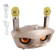 thumbnail image 2 of Speaker Home KTV Karaoke  Speaker with Two Microphone Gold, 2 of 7