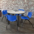 thumbnail image 3 of Regency 36 in Round Breakroom Table- Maple Top, Black Legs, 4 M Stack Chairs- Blue, 3 of 7