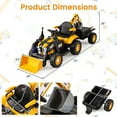 thumbnail image 3 of Gymax 4 in 1 Ride on Tractor Excavator & Bulldozer for Kids Trailer Shovel Bucket, 3 of 10