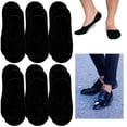 thumbnail image 7 of 6 Mens Loafer Foot Cover Ankle Socks Invisible Boat Liner Low Cut Black 10-13, 7 of 7