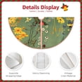 thumbnail image 4 of Kdxio Botanical Garden With Cats Print Christmas Tree Skirt Christmas Xmas Tree Skirts Mat for New Year Holiday Christmas Party Decorations-36", 4 of 7