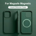 thumbnail image 2 of For Magsafe Wireless Charging Cases For iPhone 15 11 14 13 12 Pro Max Plus Liquid Silicone Magnetic Soft Cover Phone Accessories Matcha Green For iPhone 11ProMax, 2 of 6