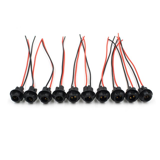 10pc T10 5050 Base De Portalámparas Para Bombilla Pantalla De Indicador De Instrumento De Medidor De Coche Soledad T10 Bulb Socket