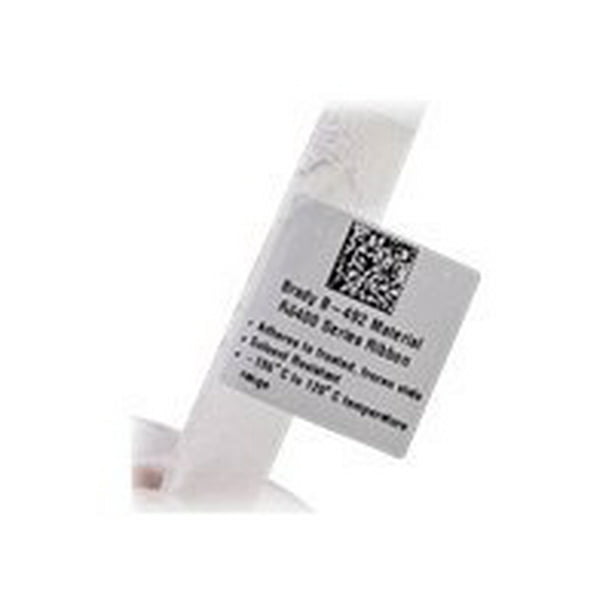 Brady IDXPERT & LABXPERT FreezerBondz II B-492 - Polyester - glossy - permanent acrylic adhesive - white - 0.823 in x 0.374 in 275 label(s) labels - ...