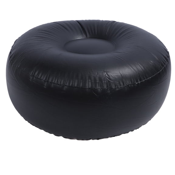 Portable Inflatable Flocking Stool, Round PVC Footstool for Camping, Travel & Outdoor Use, 24.4x24.4x12.2 Inch