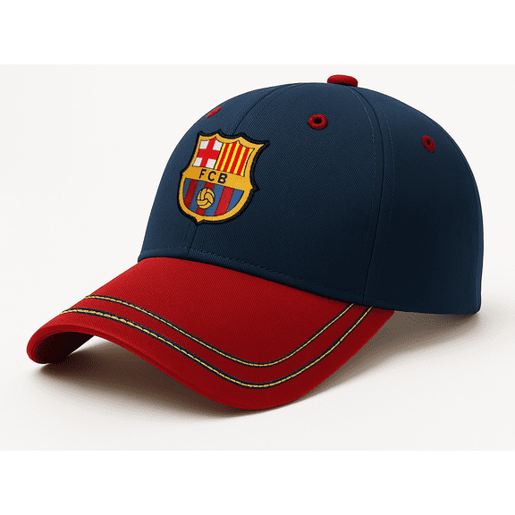 Rhinox FC Barcelona Cotton Adjustable Baseball Cap, Blue, 1 Count