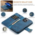 thumbnail image 5 of Leather 2 in 1 Wallet Magnetic Case Card Stand Bag Phone Cover Skin For iPhone 15, Blue, 5 of 6