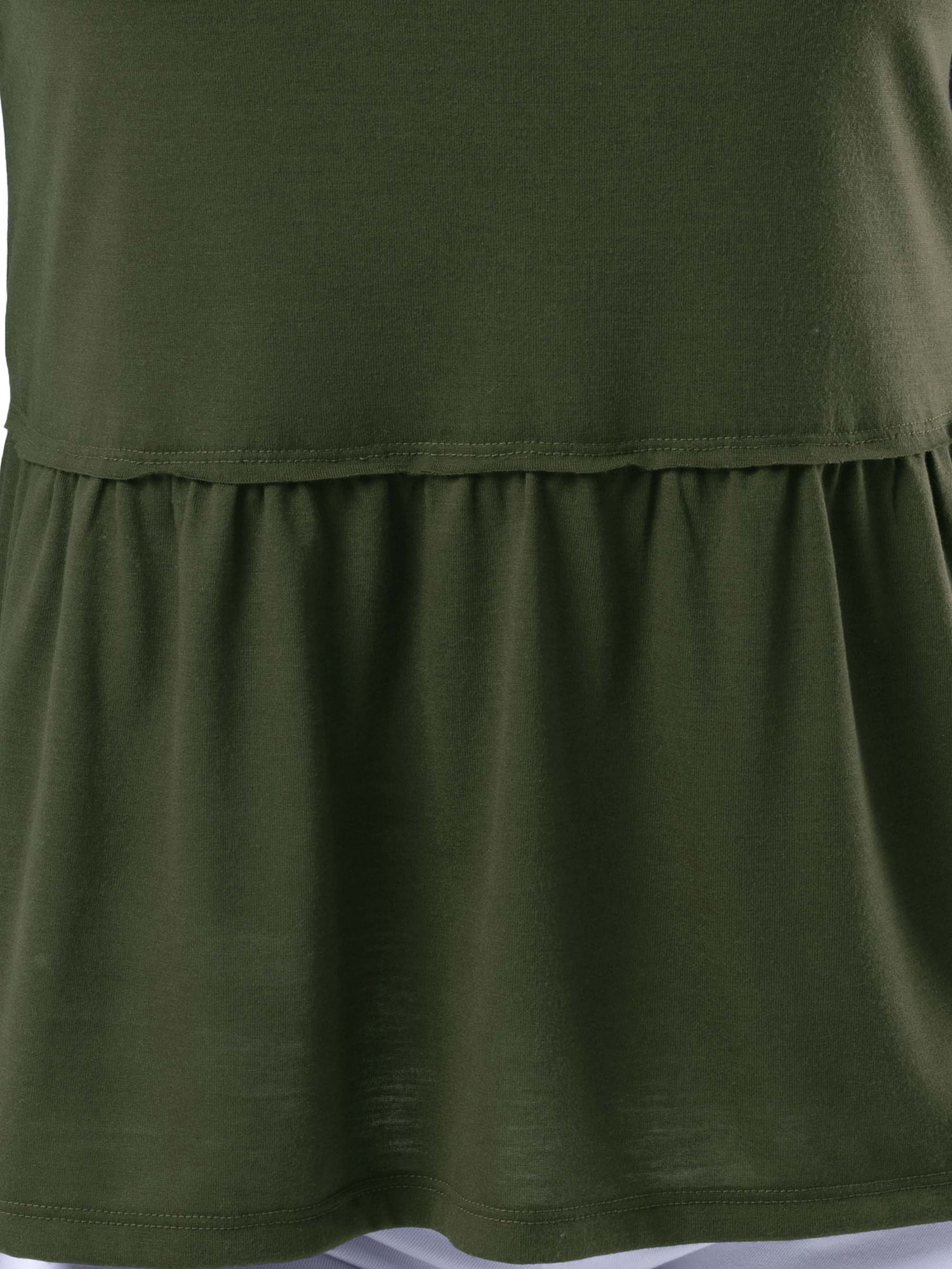 Wright's Womens Short Sleeve Peplum Waist Top