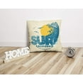 thumbnail image 4 of Queen's designer Beach Wave Decorative Pillowcase 20"X20" Adventurer Surf Nautical Themed Cushion Cover for Square Bet Sofa Bed Car Living Home with Hidden Zipper, 4 of 4