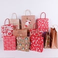 thumbnail image 2 of Bolsas de regalo de Navidad de papel Kraft marrón ecológicas impresas personalizadas al por mayor para fiesta decorativa de Navidad, 2 of 4