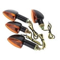 thumbnail image 1 of 4pcs 12V Motorcycle Bike Bulb Amber Front & Back Turn Signal Indicator Light, 1 of 1