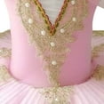 thumbnail image 4 of Zwiiyzr 2025 1-14 Years Girls Ballerina Clothes Dance Ruffle Sleeve Gymnastics Leotard Ballet Tutu Pink, 4 of 5