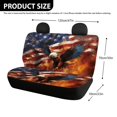 thumbnail image 4 of POLERO Eagle US Flag Car Seat Covers for Truck, 2 Pcs Stretchable Rear Bench Seat Cover Washable Fashion Back Seat Protectors, 4 of 7