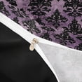 thumbnail image 4 of jejeloiu Dramatic Damask Duvet Cover Queen,Gothic Print Queen Bedding For Adults,Purple Black,Black Reversible,3-Piece,1 Duvet Cover and 2 Pillowcases, 4 of 6