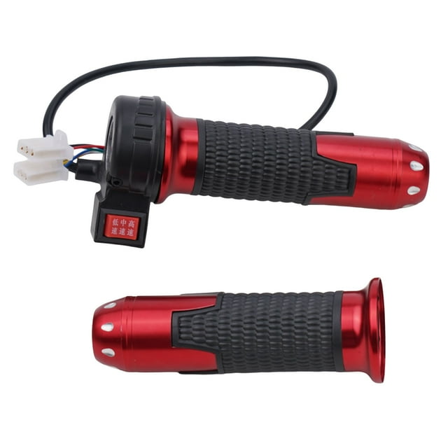 Electric Bicycle Throttle Twist-Throttle Aluminum Alloy Handle High/Medium/Low Speed/Forward/Reverse Practical Replace Parts