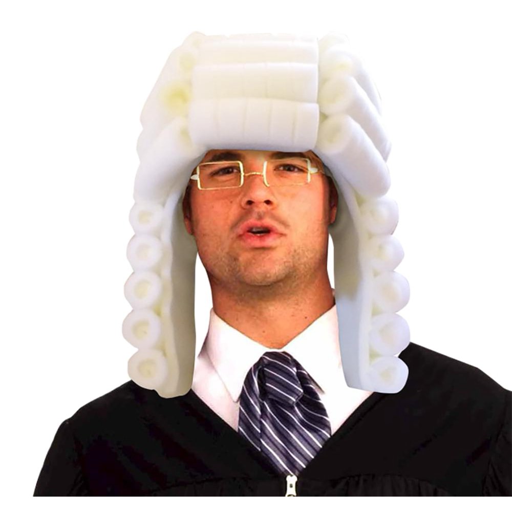 Judge Wig Adult Foam Costume Hat One Size