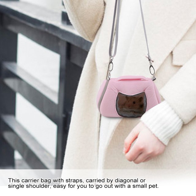 Bolsa de viaje para hámster, bolsa de transporte para mascotas pequeñas y transpirable, bolsa para exteriores para mascotas diseñada a la perfección