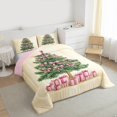 thumbnail image 4 of Manfei Bowknot Xmas Tree Bedding Comforter Set for Teen, Dreamy Fairy Tale Twin Comforter Sets, Merry Christmas Reversible Bedding Set, Microfiber Bedroom Decor, 2-Piece, 4 of 9