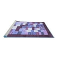 thumbnail image 2 of Ahgly Company Machine Washable Indoor Rectangle Abstract Blue Contemporary Area Rugs, 4' x 6', 2 of 4