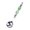 Green Teaspoon, variant on lanema Modern Acrylic And Stainless Steel Cutlery Set For Dessert Lover And Hosts