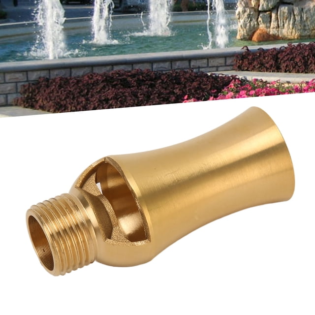 Copper Pond Sprinkler Water Fountain Nozzle With Directional Spraying, Cedar Ice Tower Shape Design For Garden Pond, Courtyard, And Swimming Pool