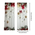 thumbnail image 3 of Oliegs Couverture Chauffante Rideaux Imprimés pour les Fêtes 2 Pcs de Rideaux Plats 2D Imprimés Rouges avec Flocon de Neige et Motifs Convenant à la Chambre et au Salon Chocolat, 3 of 4