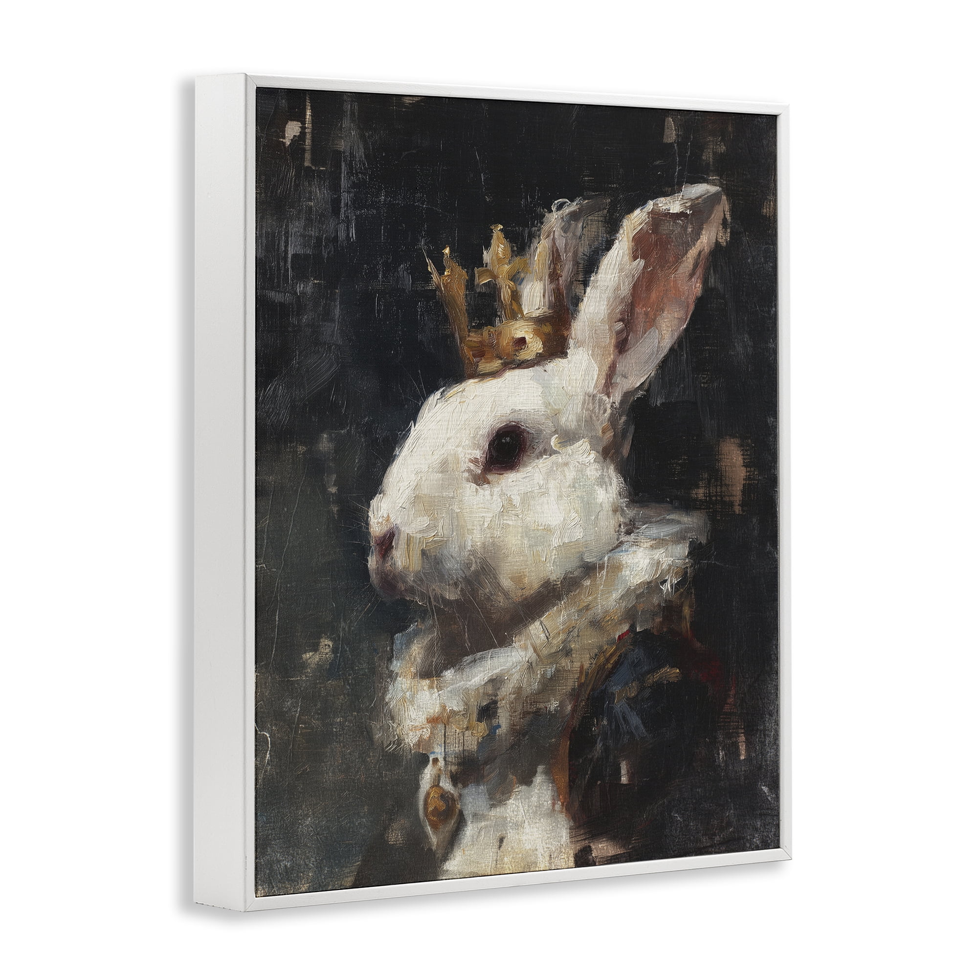 Stupell Industries Regal Monarch Rabbit White Framed Giclee Art, design by Svetlana Aleynikova