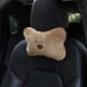 thumbnail image 3 of Almohada de coche Estilo lindo oso Material de felpa Suave Cómodo Aliviar el estrés Suministros interiores del coche para conductores Reposacabezas de oso de brazo Marrón, 3 of 5