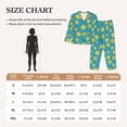 thumbnail image 3 of KLL Bee Sunflower Print Women's Long Sleeve Pajamas with Pants Sleepwear Loungewear 2 Set-XX-Large, 3 of 7