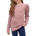 thumbnail image 4 of GaThRRgYP Summer Tops,Womens Summer Topsunder $5,Girls Round-neck Long-sleeved Tops Shirts Kids Loose Tunic Tops Aged 3-14 Years Pink#2 3 Years, 4 of 8