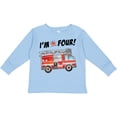 thumbnail image 3 of Inktastic I'm 4 Fire Truck 4th Birthday Boys or Girls Long Sleeve Toddler T-Shirt, 3 of 5