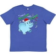 thumbnail image 3 of Inktastic I Want a Hippopotamus for Christmas Hippo in Santa Hat Youth T-Shirt, 3 of 5