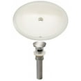 thumbnail image 1 of 19.75-in. W Oval Bathroom Undermount Sink Set In Biscuit - Brushed Nickel Hardware - Overflow Drain Incl. AI-24770, 1 of 6