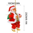 thumbnail image 3 of HaoXun Climbing Ladder Santa Claus Christmas Decor - Electric Musical Ornament with 3-Speed Motor, 100cm PVC Bead Chain for Xmas Tree & Holiday Party Decoration (Battery-Powered Festive Gift), 3 of 9