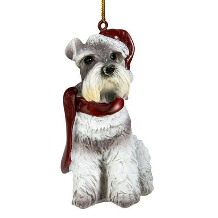 Design Toscano Miniature Schnauzer Holiday Dog Ornament Sculpture