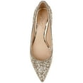 thumbnail image 3 of Jewel Badgley Mischka Womens Royalty Kitten Slip On Pumps, 3 of 3