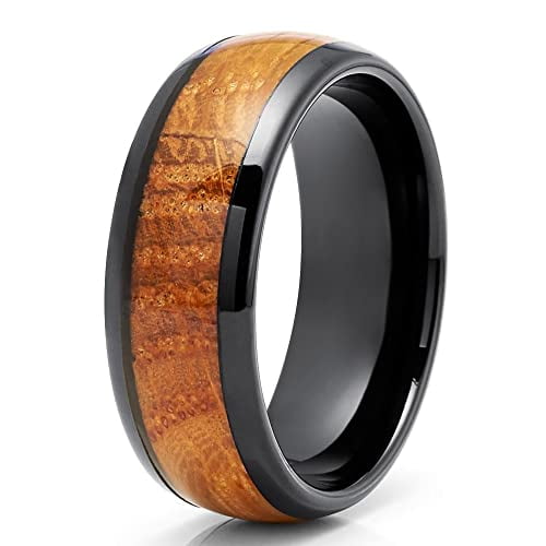 Whiskey Barrel Wedding Ring Tungsten Band Black Mn8mm Comfort Fit 9 Com Whiskey Barrel Wedding Ring Tungsten, Whiskey Barrel Ring Light Fixture