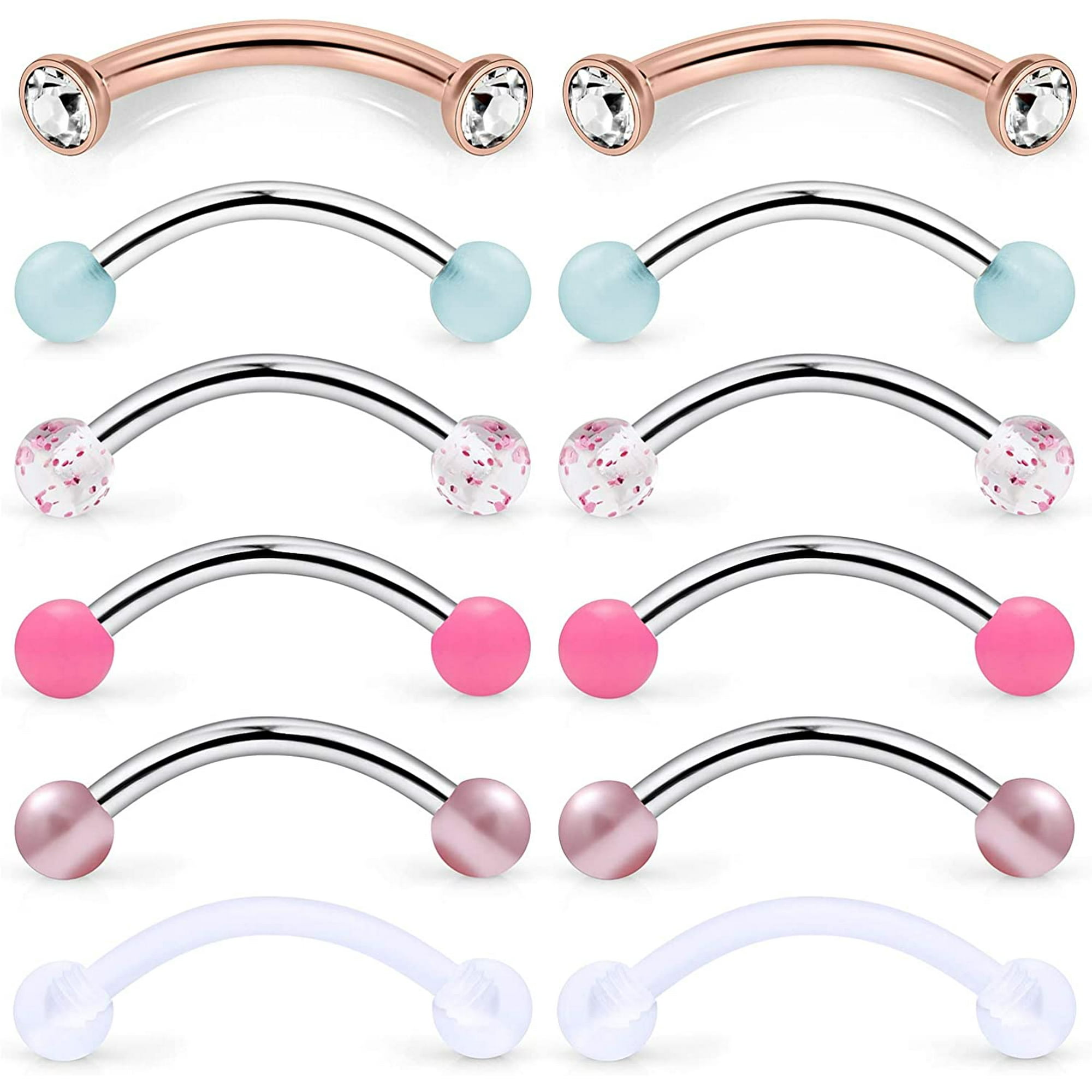 Curved Barbell Tongue Rings