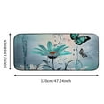thumbnail image 5 of PHYHOO Rustic Farmhouse Bath Mat, Farm Teal Daisy Floral Flowers Butterfly Country Wooden Bath Rug for Bathroom, Turquoise Blue Bath Mat Soft Non Slip Bath Rugs Teal 19.68*47.24 in, 5 of 6