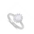 thumbnail image 4 of CHOOSE YOUR COLOR Sterling Silver Women's Clear CZ Promise Ring 925 Band 11mm White Female Size 6, 4 of 4