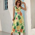 thumbnail image 2 of Lunarable Pineapple Sleeveless Dress Woman Fashion Long Dresses Women's Summer Suit Dress 2025, 2 of 7